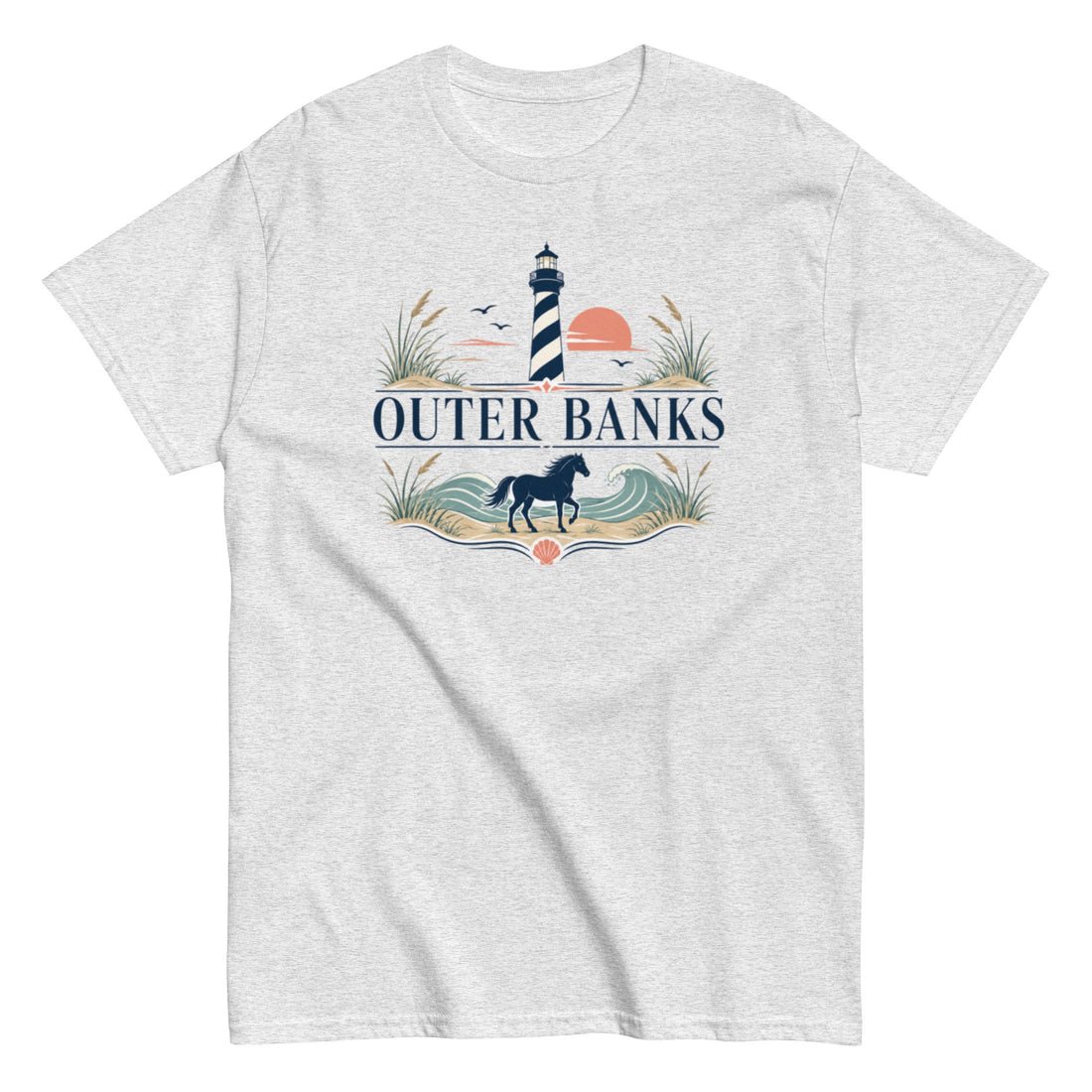 Outer Banks Lighthouse Coastal T-Shirt with Cape Hatteras Design