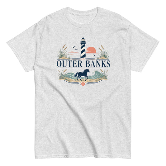 Outer Banks Lighthouse Coastal T-Shirt with Cape Hatteras Design