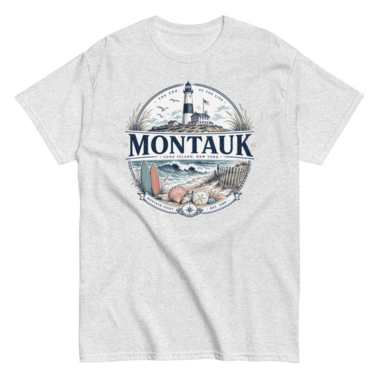 Montauk Point Coastal T-Shirt with Rugged East Coast Design