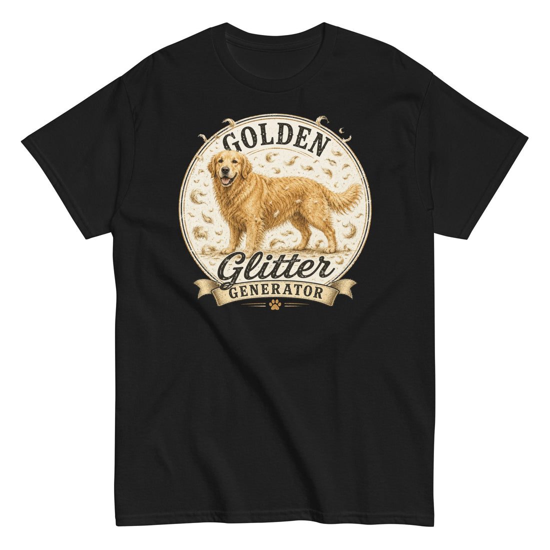 Golden Retriever Glitter Generator T-Shirt for Dog Owners