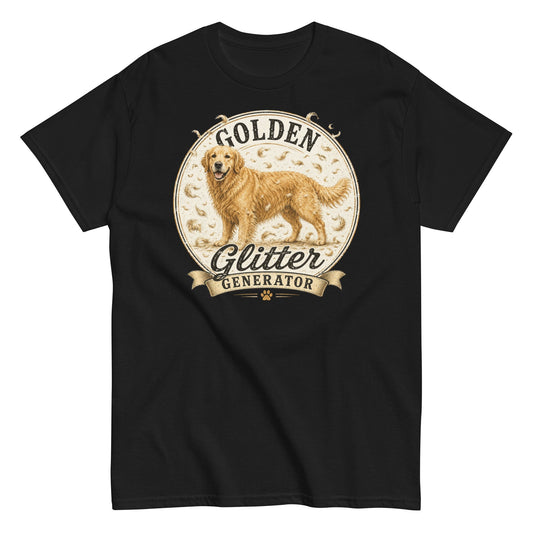 Golden Retriever Glitter Generator T-Shirt for Dog Owners