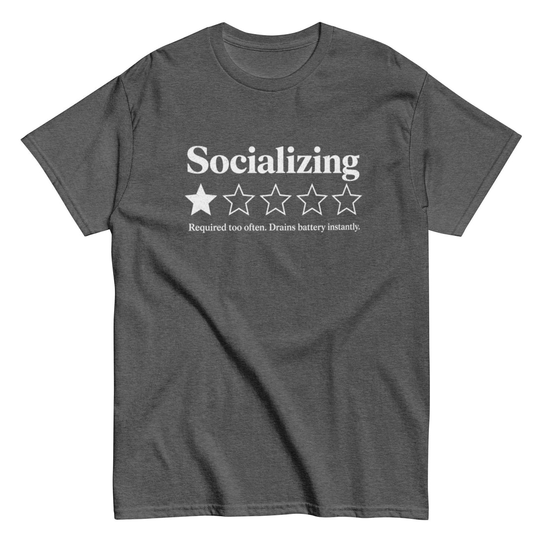 Socializing One Star Review T-Shirt for Introverts