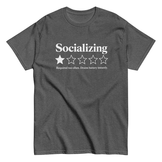 Socializing One Star Review T-Shirt for Introverts