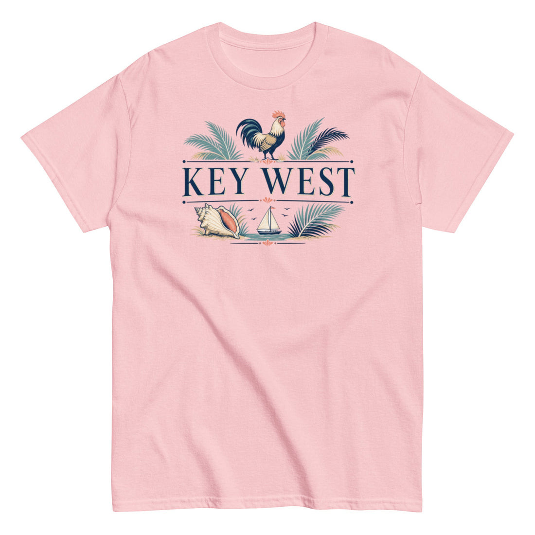 Key West Island Heritage T-Shirt with Tropical Island Culture Design