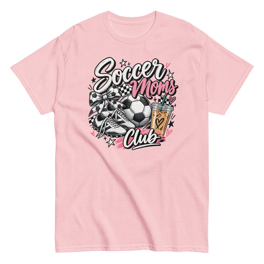 Soccer Moms Club Soccer Mom Tee in light pink front view