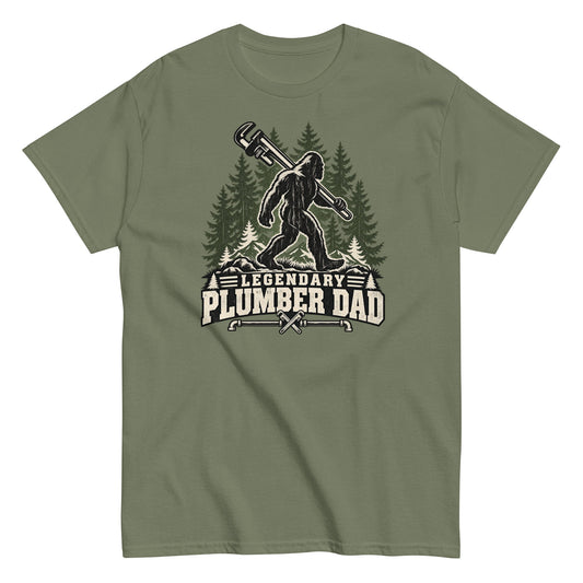 Legendary Plumber Dad Tee in Military Green