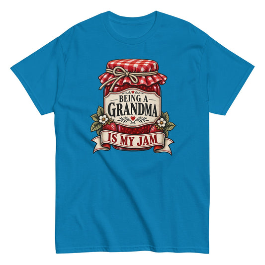 Being a Grandma Is My Jam Grandma Humor Tee with Vintage-Inspired Design