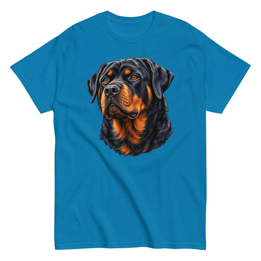 Noble Rottweiler Portrait Unisex Tee Front View