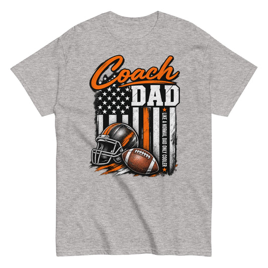 Coach Dad Like a Normal Dad Only Cooler Football Dad Tee