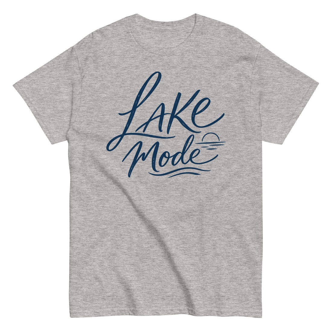 Lake Mode – Lake Life Unisex Tee with Modern Minimal Design in sport grey