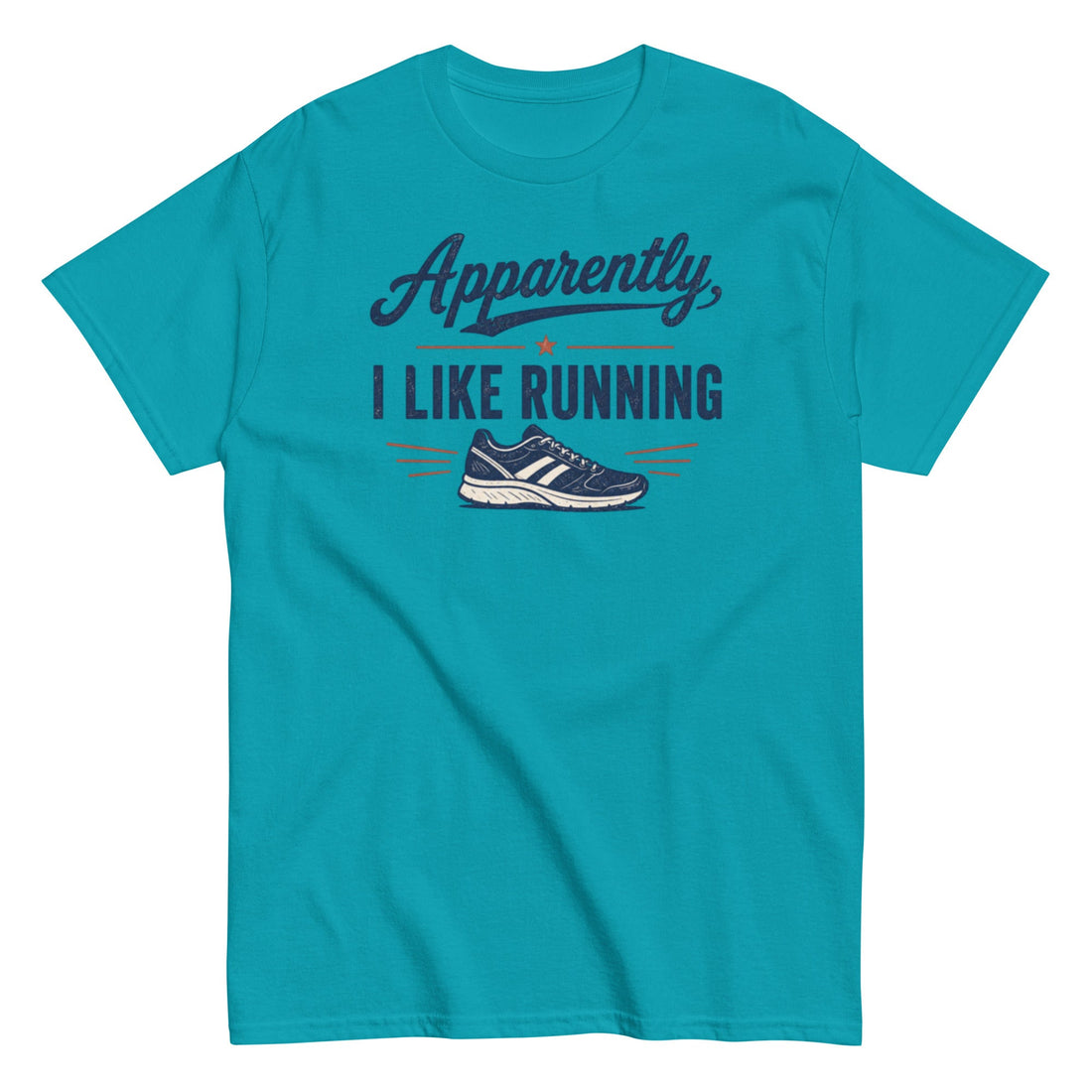 Apparently I Like Running Shirt in Tropical Blue