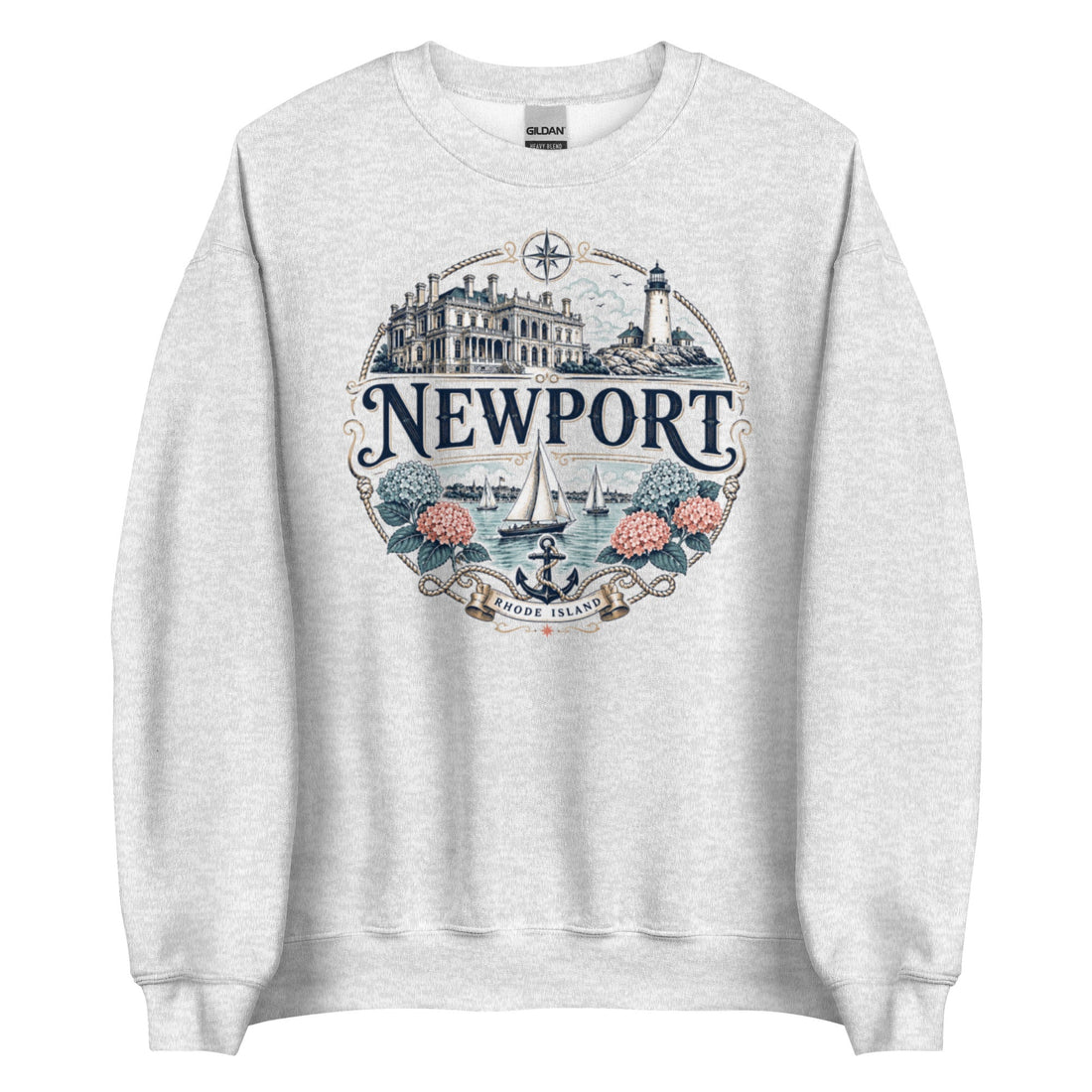 Newport Rhode Island Nautical Crewneck Sweatshirt