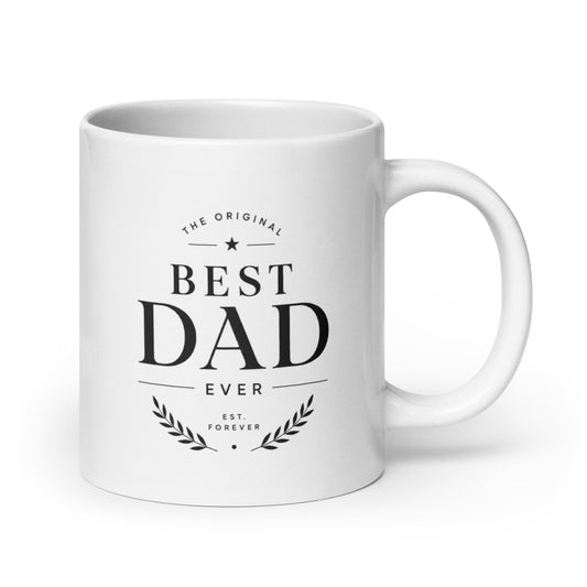 Best Dad Ever Mug with Minimal Typography Design