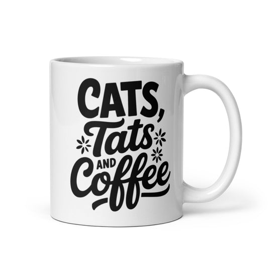 Cat Lover Coffee Mug with Tattoo Vibes