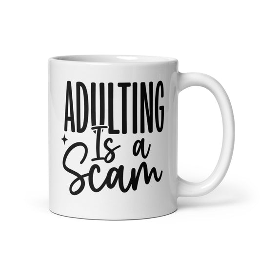 Sarcastic Adulting Mug - Funny White Ceramic Cup