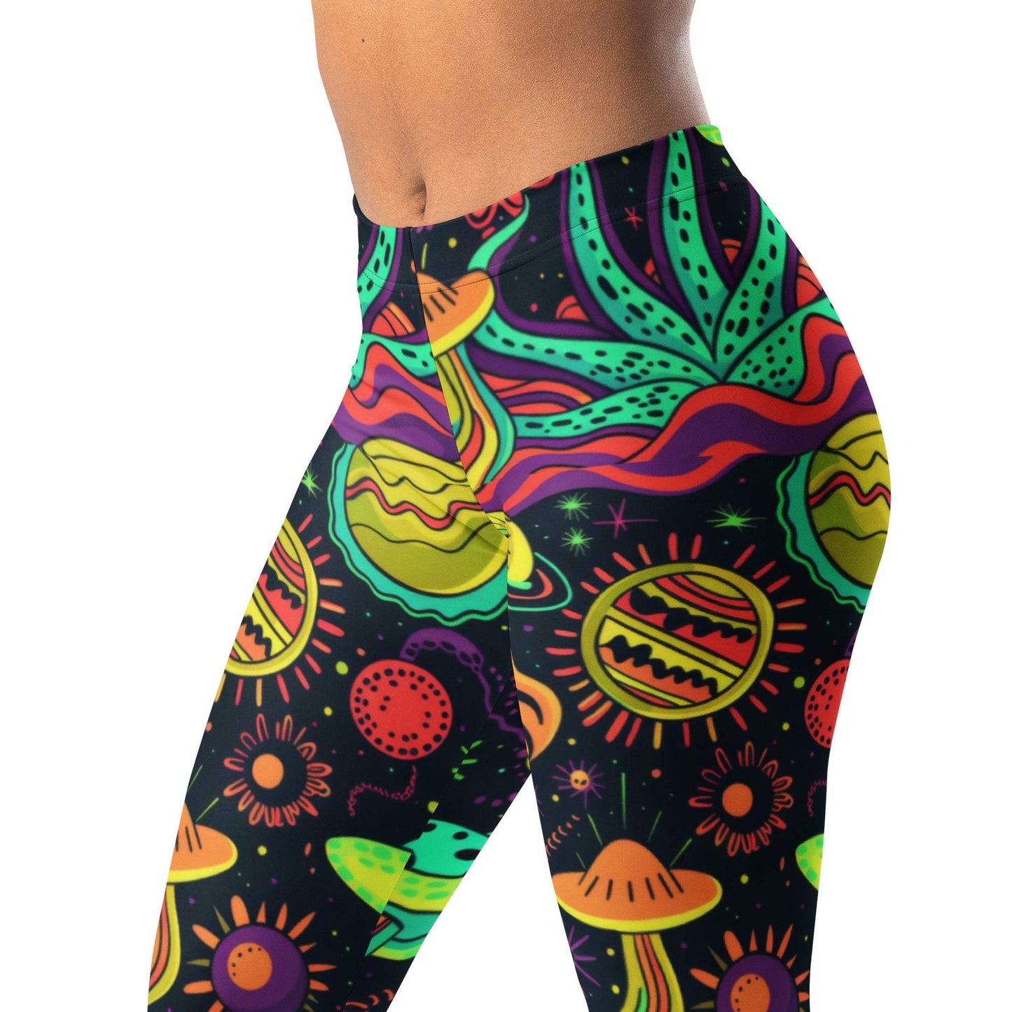 Hypnotic UFO Leggings for a Trippy Rave Experience