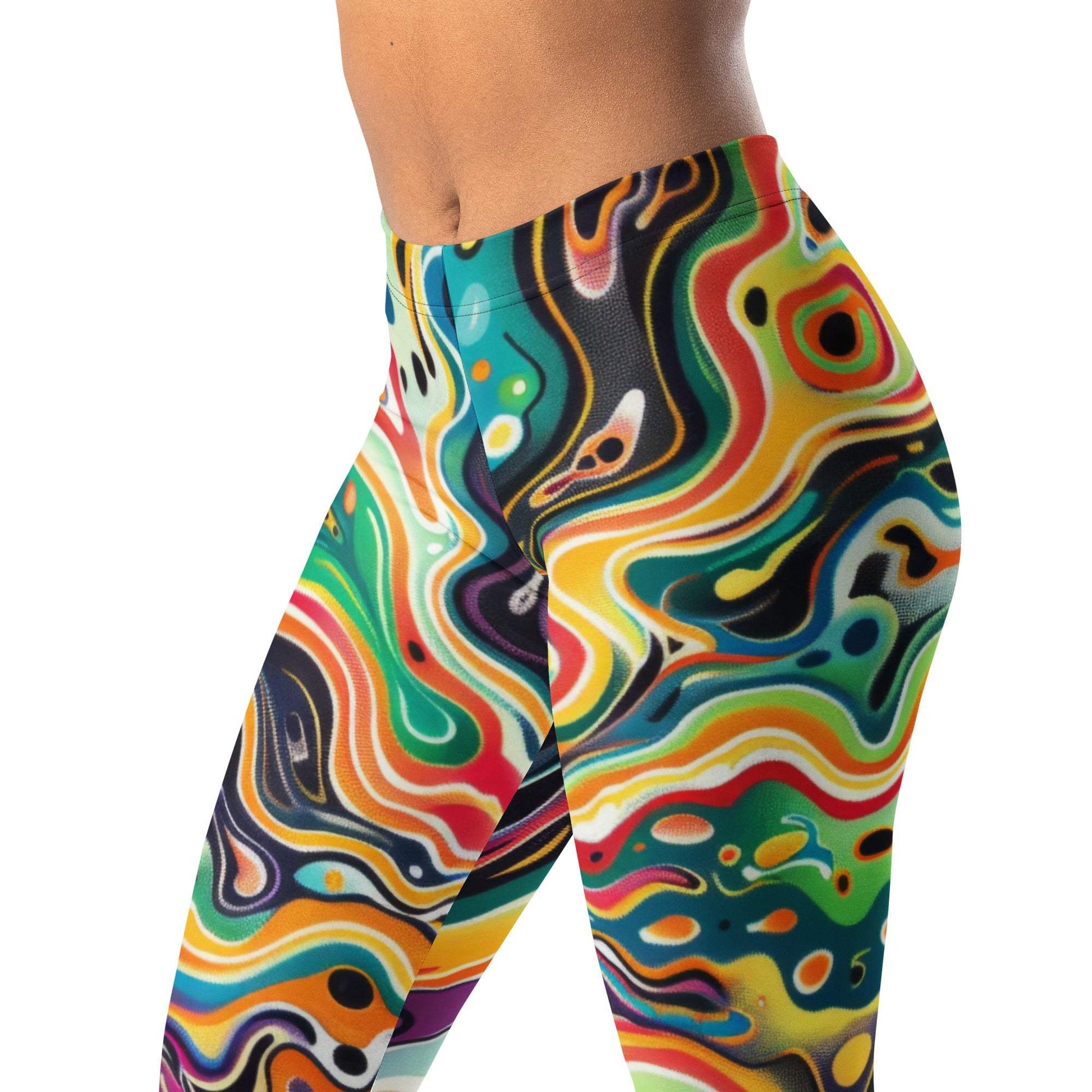 Hypnotic abstract leggings with mesmerizing pattern and comfortable stretch fabric