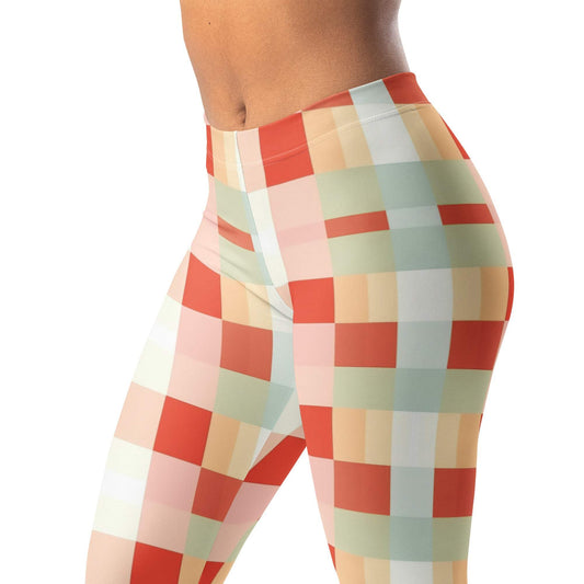 Cottagecore Gingham Leggings for Women