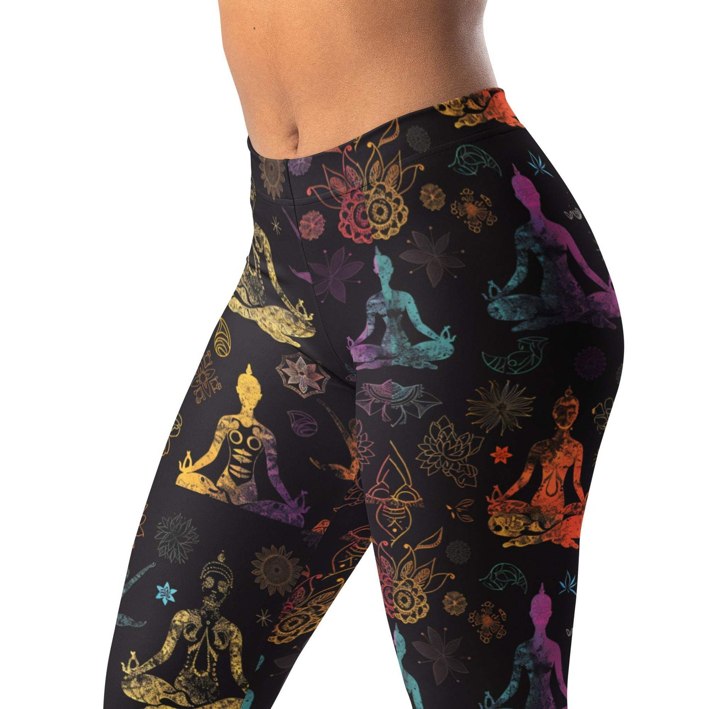 Meditation Mandala Yoga Leggings - Mindful Design for Comfort and Flexibility