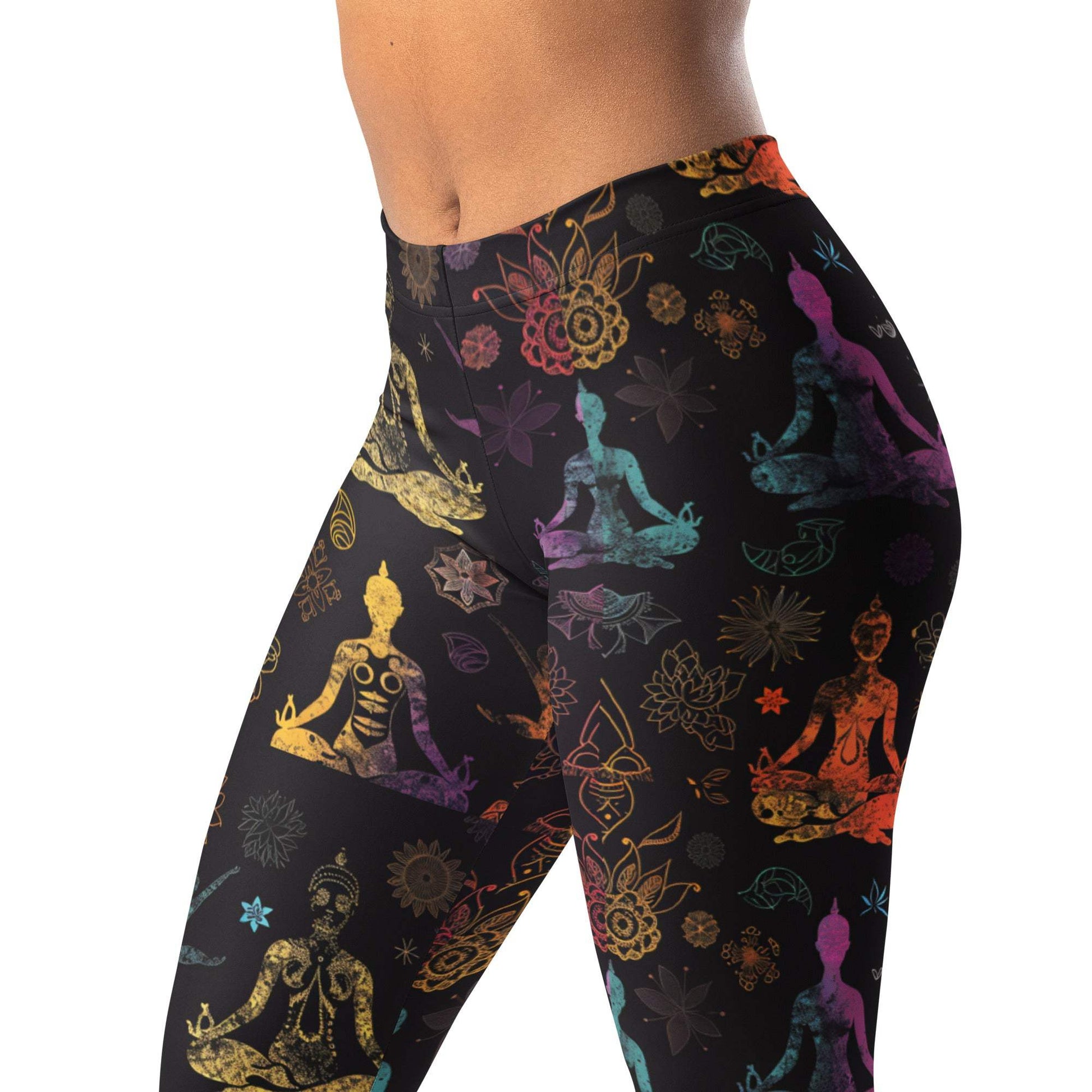 Meditation Mandala Yoga Leggings - Mindful Design for Comfort and Flexibility