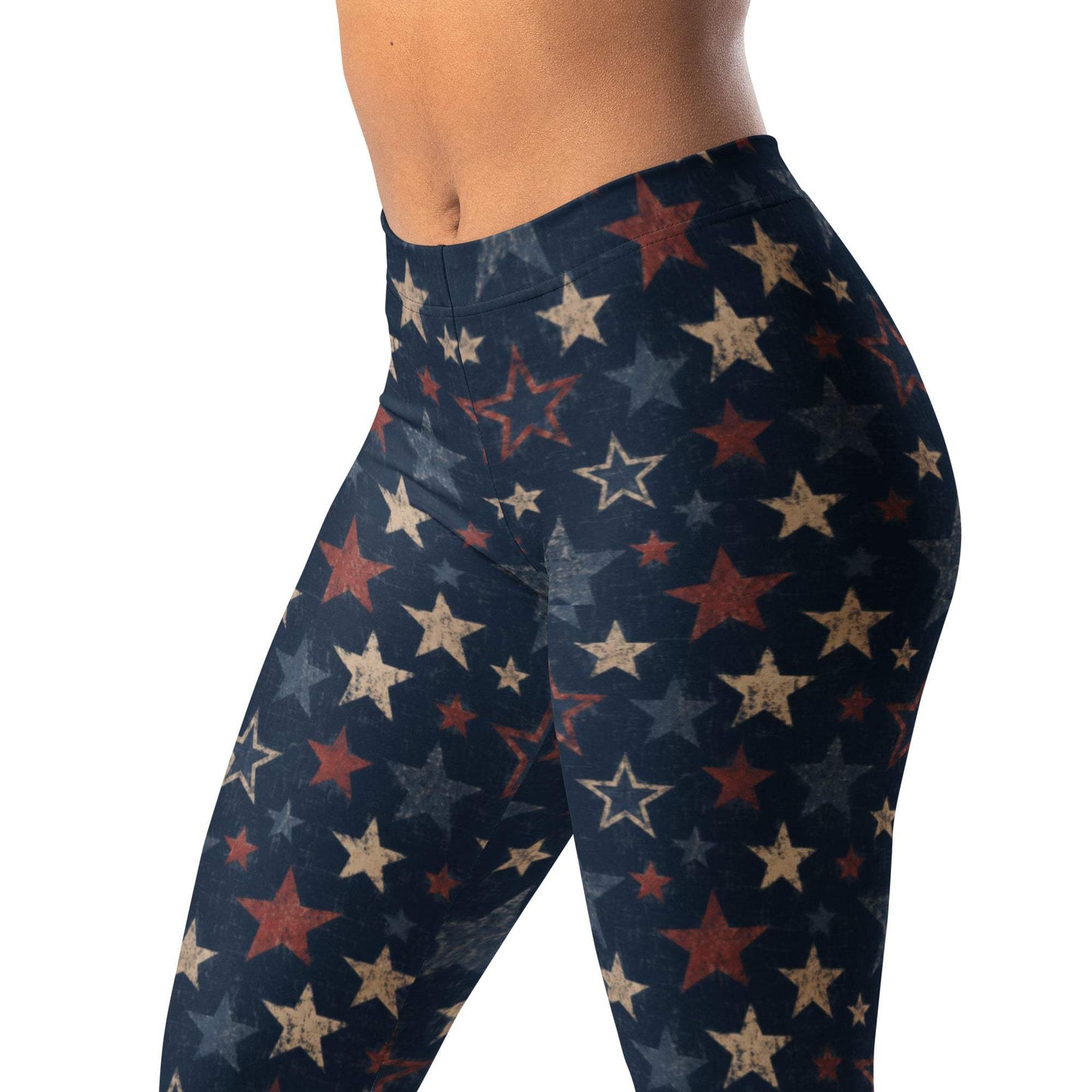 Vintage Americana Stars Leggings for July 4th Celebrations