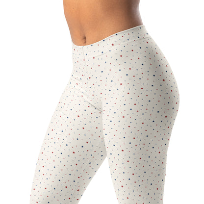 Minimal Stars July 4th Leggings - Patriotic Design