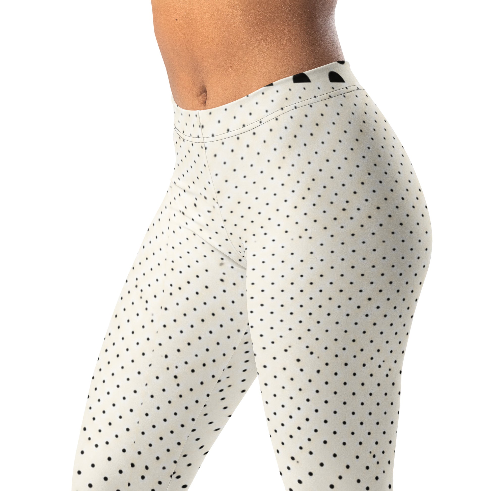 Polka dot scale shift leggings with elastic waistband