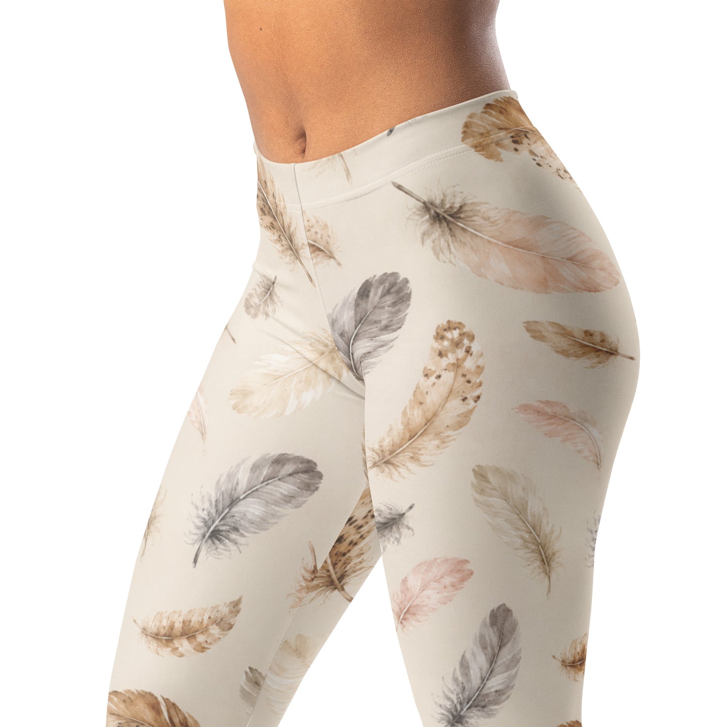 Feather Drift Leggings in Tan, Cream, Gray, and Blush with Microfiber Comfort