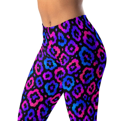 Techno Leopard Neon Gradient Leggings - Stylish and Durable