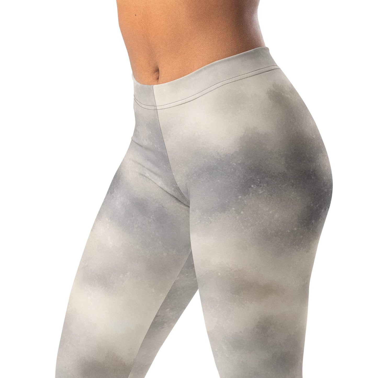 Fog gradient leggings with soft texture and four-way stretch
