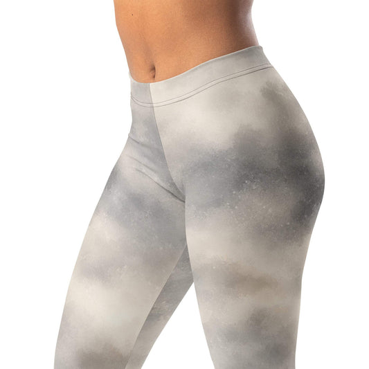 Fog gradient leggings with soft texture and four-way stretch