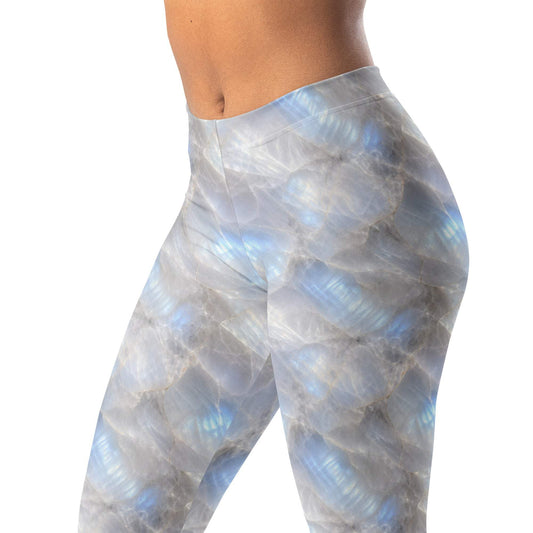 Moonstone Glow Leggings with Pearly Mineral Pattern