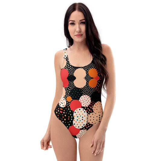 Retro Poker Dots One-Piece Swimsuit