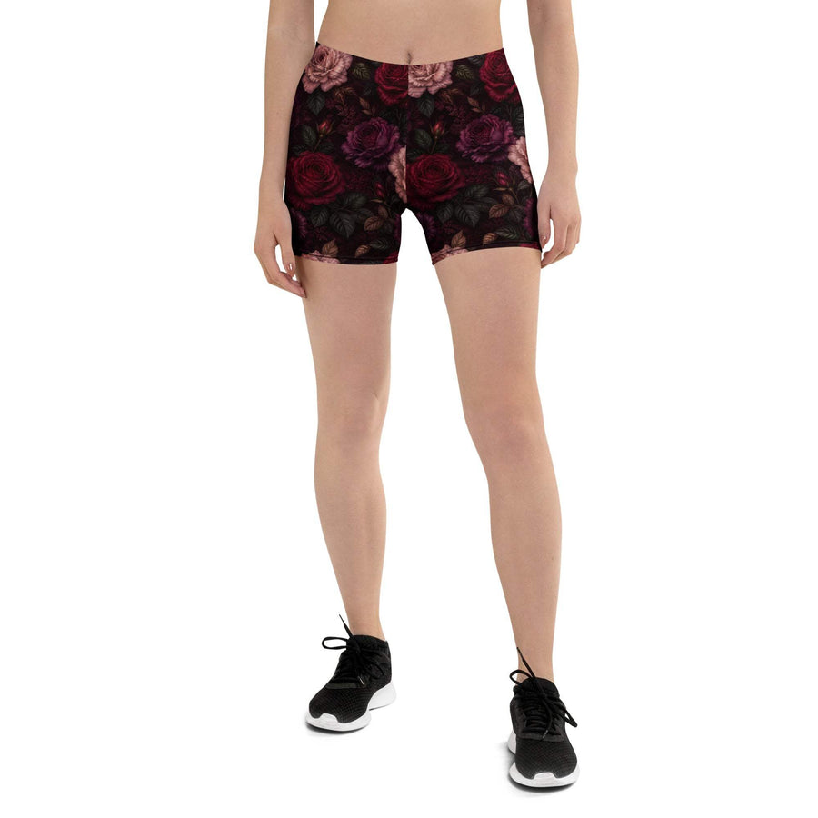 Oversized Moody Rose Garden Biker Shorts