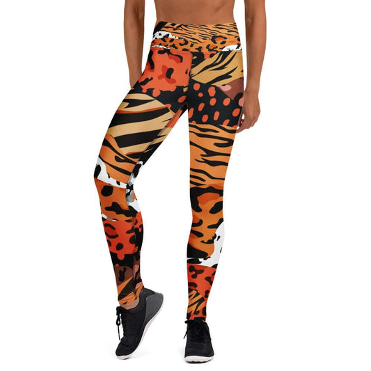 Wild Cat Animal Print Yoga Leggings