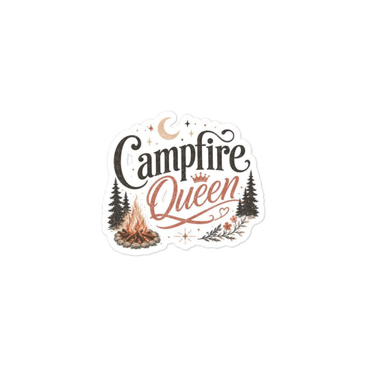 Campfire Queen Stickers for Outdoor Enthusiasts