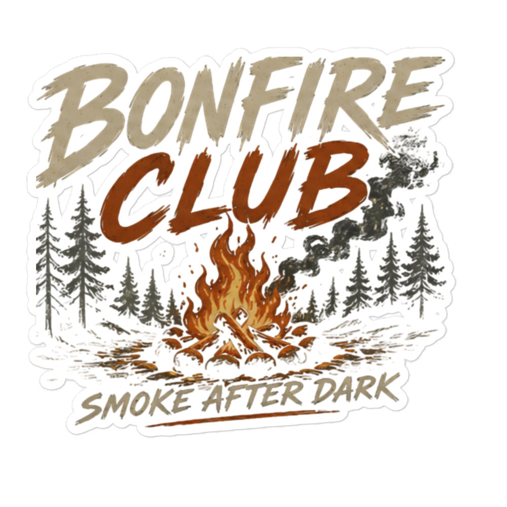 Bonfire Club Smoke After Dark Stickers - Bold and Edgy Design