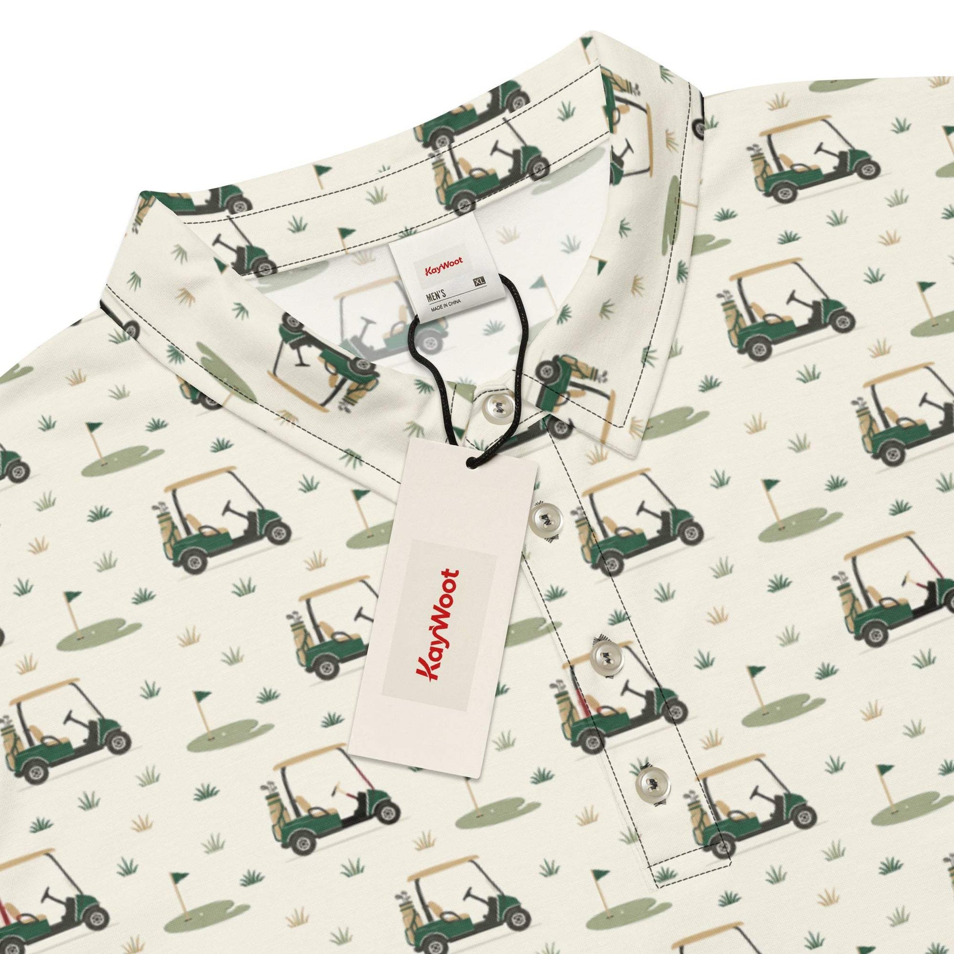 Mini golf carts polo shirt for men