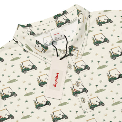 Mini golf carts polo shirt for men