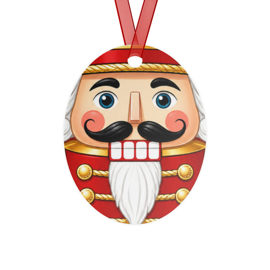 Festive Nutcracker Guard Ceramic Ornaments with Double-Sided Design