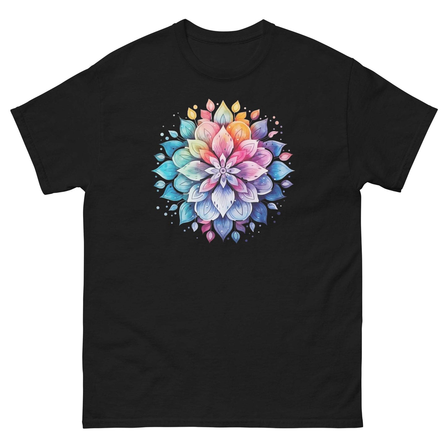 Boho Floral Mandala Tee for Yoga Lovers
