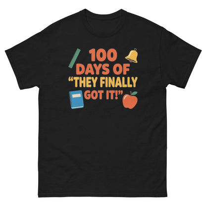 Funny teacher shirt for 100th day of school, playful design and humorous message