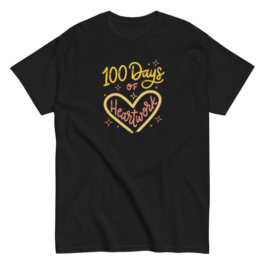 100 Days of Heartwork Teacher Shirt for Elementary Educators