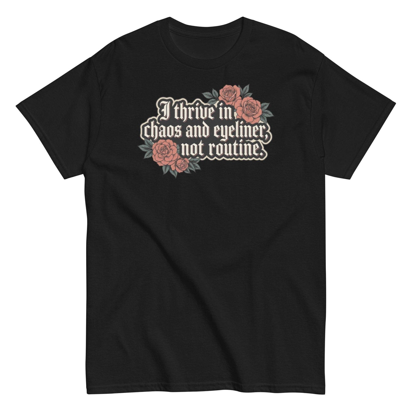 Gothic Rose Graphic Tee - Unisex Alternative Makeup Shirt