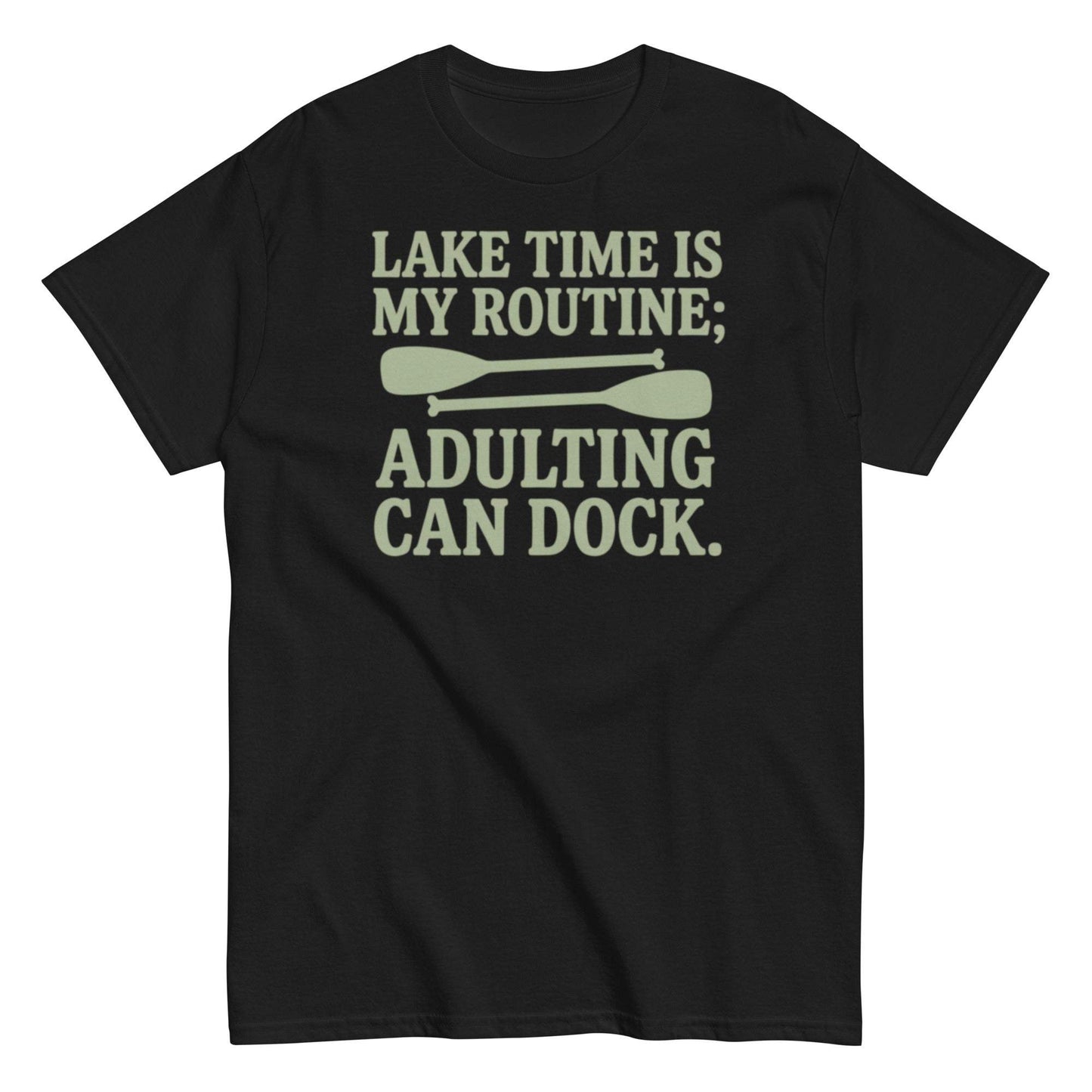 Lake Time Routine Dock Shirt, Lake Life Paddle Graphic Tee