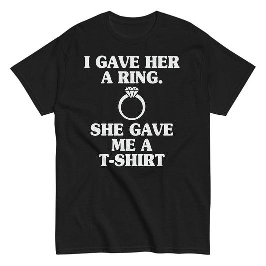 Engaged Couple T-Shirt Set - Playful design for celebrating your love