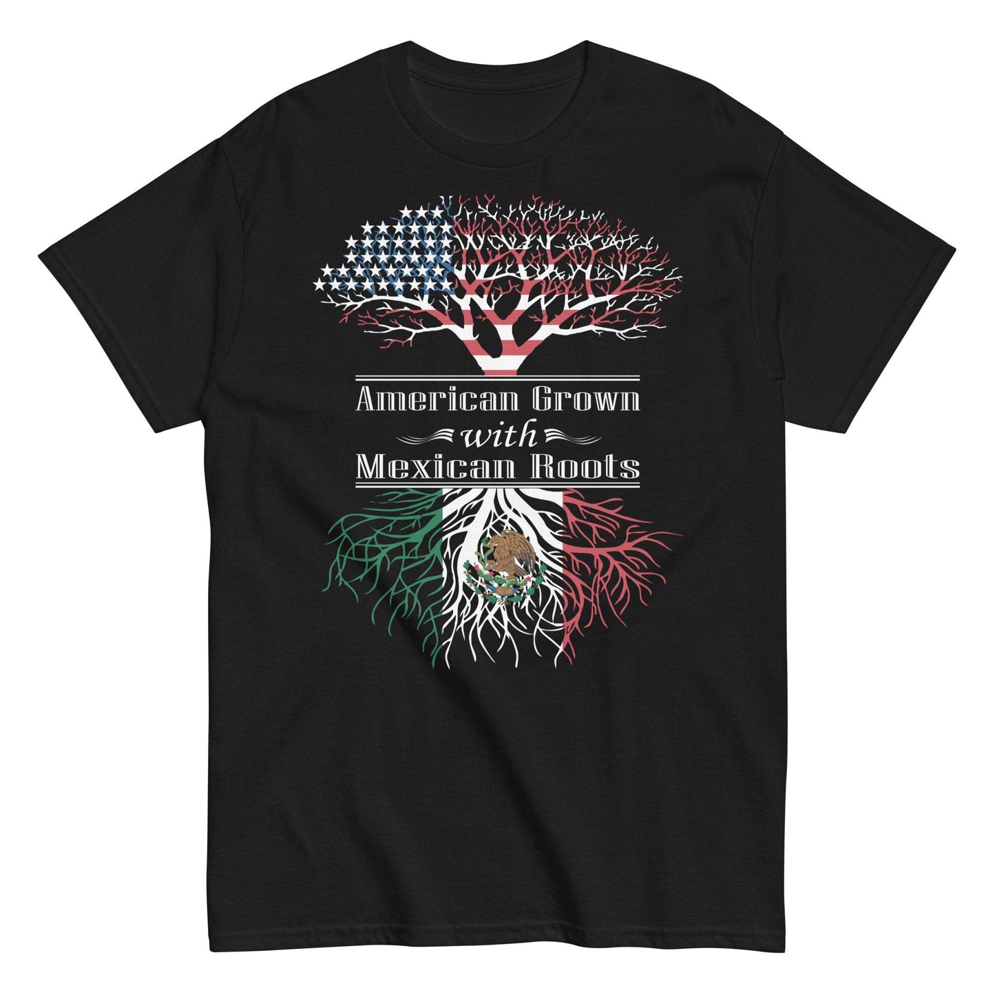 American Grown with Mexican Roots Tee - Cotton Blend