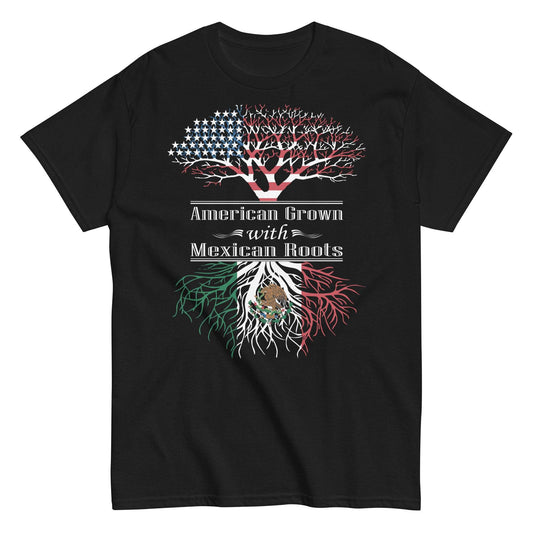 American Grown with Mexican Roots Tee - Cotton Blend