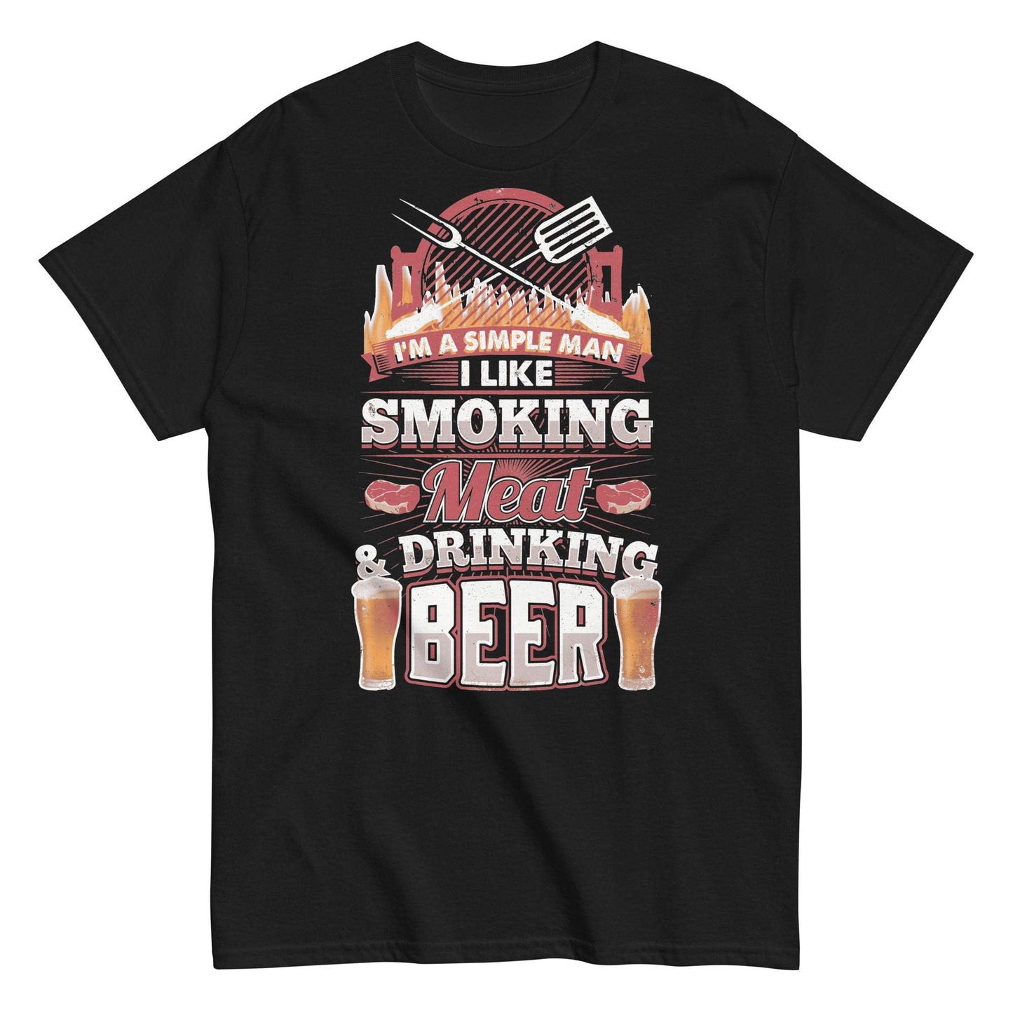 Simple Man BBQ Tee for Meat and Beer Lovers