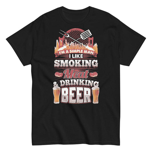 Simple Man BBQ Tee for Meat and Beer Lovers